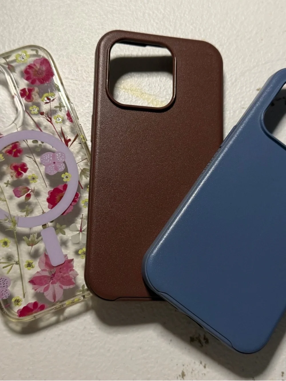 Brown Leather-Look case iPhone 15 pro
